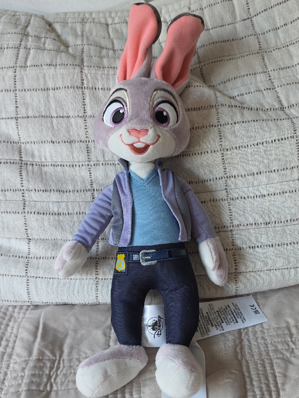 Disney Judy Hopps Plush - Gray, Pink & Blue Police Bunny